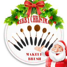 Professional Oval Toothbrush Makeup Brush Set 10PCS for Chirstmas Gift